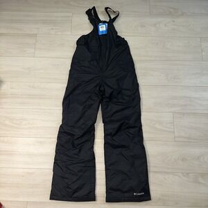 COLUMBIA Snowslope II Bibs Youth XL Black Waterproof Snow Pants Outgrow Gift NEW